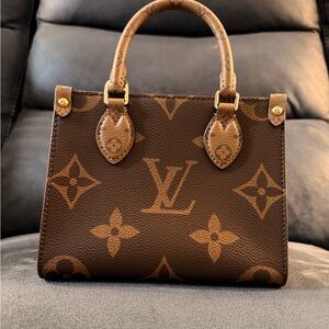 Louis Vuitton Brown Monogram Mini BB Tote with Gold Hardware